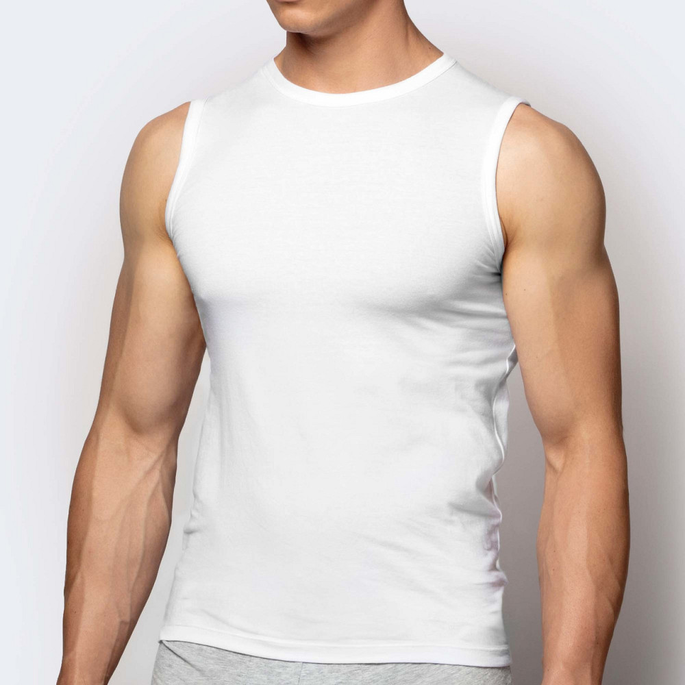 Мужская майка Atlantic хлопок BMV-047 XXL, Белый Киев - изображение 1