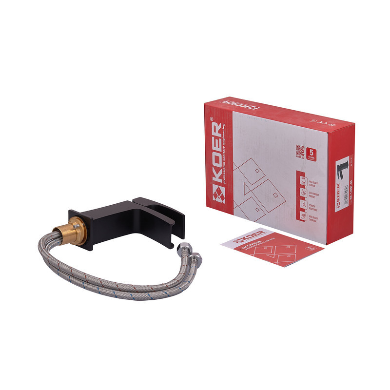 Смеситель для умывальника Koer KB-14007-05 водопад черный KR3447 Харьков - изображение 5