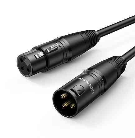 Аудио кабель UGREEN AV130 Cannon Male to Female Microphone Extension Audio Cable 5m Black Одесса