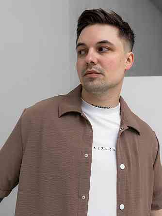 Чоловічий літній костюм сорочка з коротким рукавом і шорти літній комплект для чоловіків молодіжний на літо моко XL Одеса