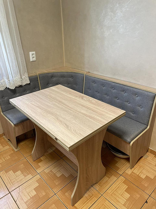 Уголок на кухню со столом 154х114 см Дуб Сонома (комплект угол и стол без табуреток!) Львов - изображение 4