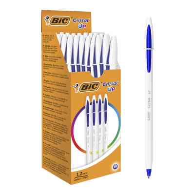 Ручка шариковая Bic Cristal Up с белым шестигранным корпусом Синяя (bc949879) Винница