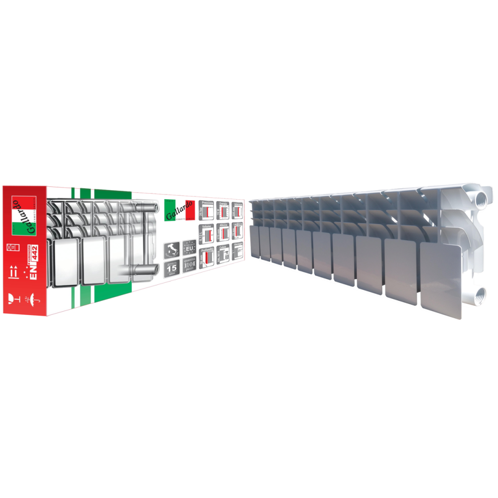 Радіатор біметалевий секційний GALLARDO BISMALL 200/96 (кратно 10) (000020218) Київ - фото 1