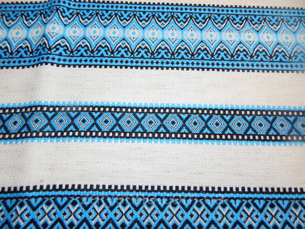 Синя скатертина вишита Київ - фото 3