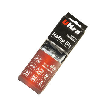 Набір біт 10мм з переходом. 1/2", 12 променів SPLINE 6 шт M5-М12, S2 (футляр) Ultra Мукачево - фото 7