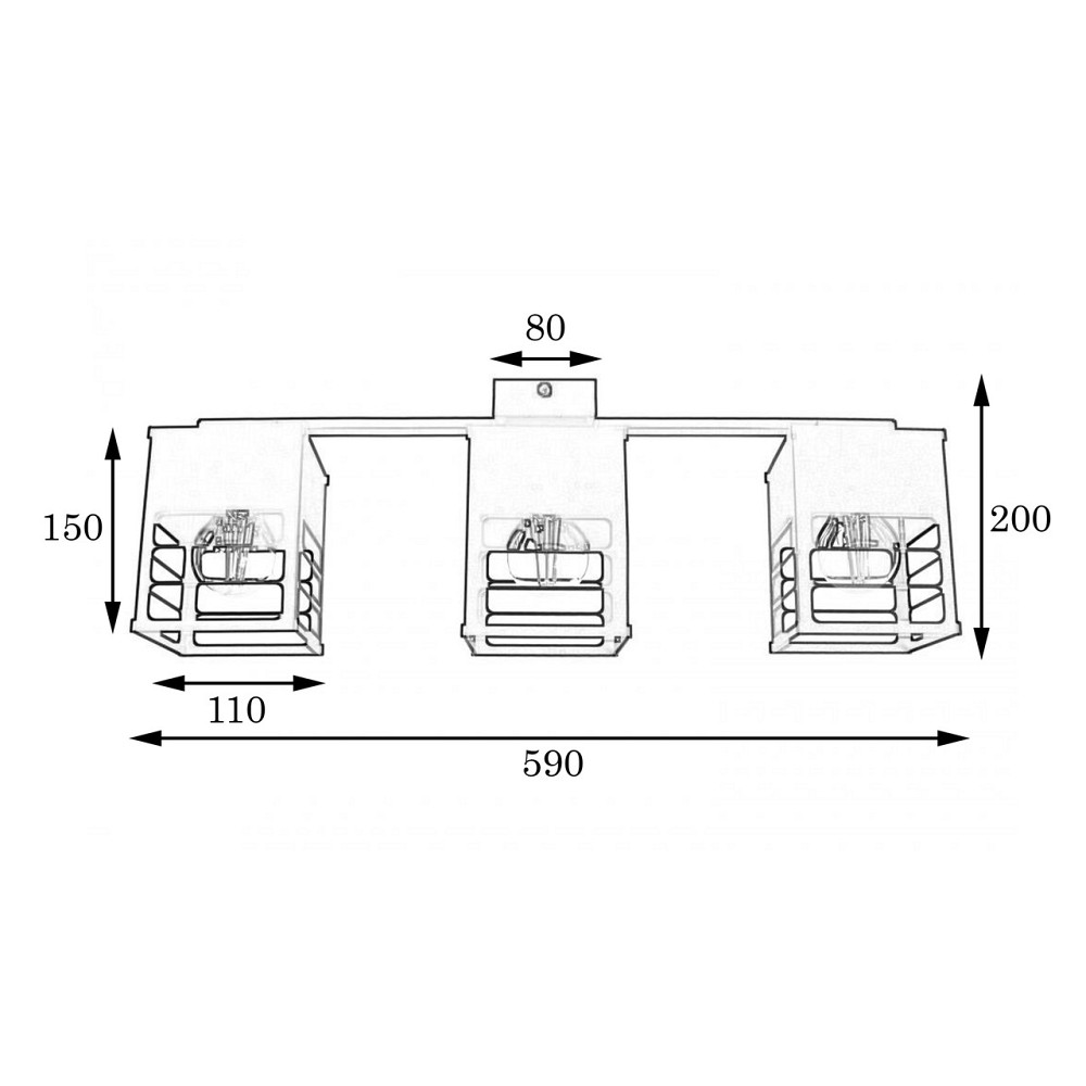 Люстра лофт біла 3 лампи Е27 Urban NL 2310-3 WH Київ - фото 3