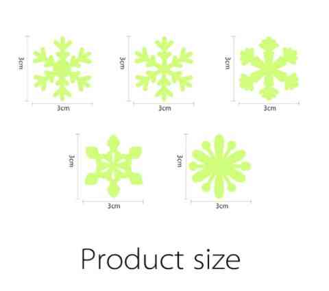 Фосфорные снежинки 48 штук 3 см голубой Киев