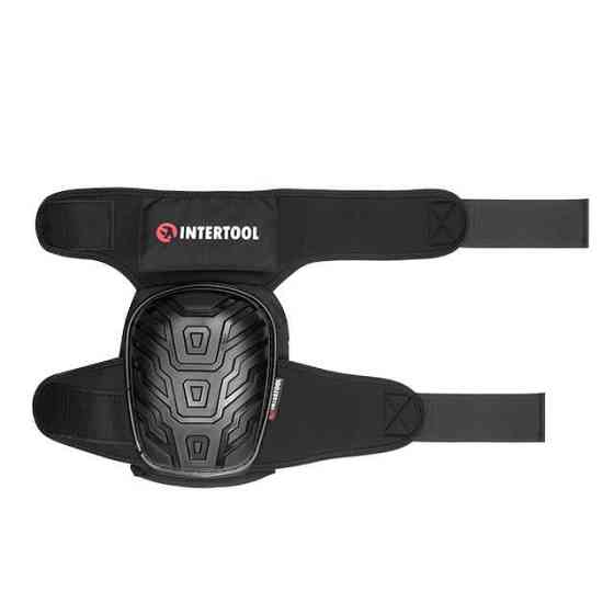 Наколенники защитные, накладки противоскользящие из ПВХ, ткань 600D, гелевые подушки, неопреновые ремни INTERTOOL SP-0054 Киев