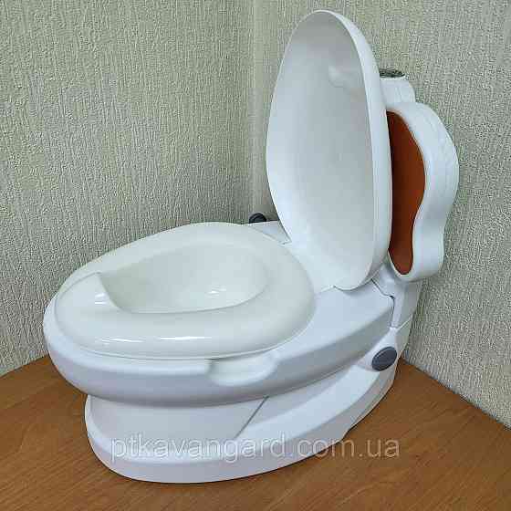 Горщик унітаз дитячий Собачка, від 18 місяців, звук зливу, підсвічування, спинка, горщик знімний, Pilsan 07-562 Хмельницький