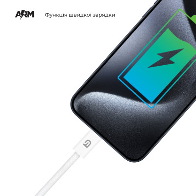 Дата кабель USB-C to Lightning 1.0m White Armorstandart (ARM72697) Вінниця - фото 2