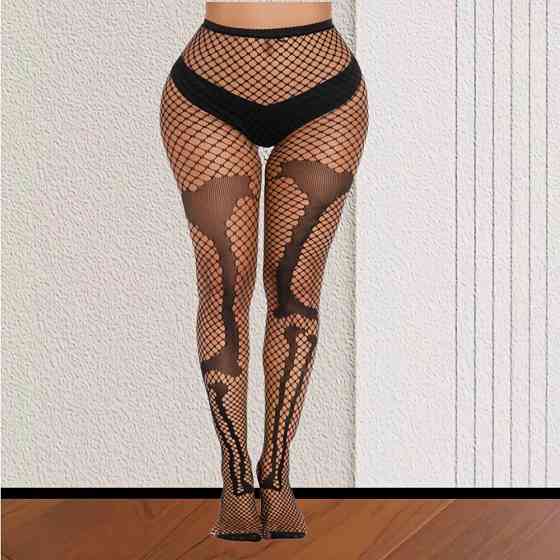 Колготки в сетку скелет one size черный Киев