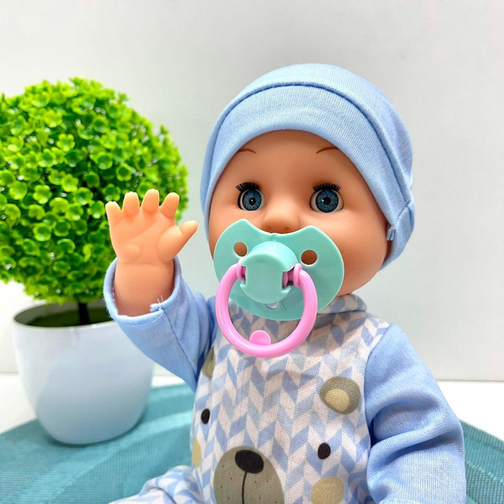 Пупс функціональний Чудо Малюк 7 функцій пляшка соска горщик в комплекті 30 cv Блакитний (2430YLL-T-DM-UA) Чернигов - изображение 3