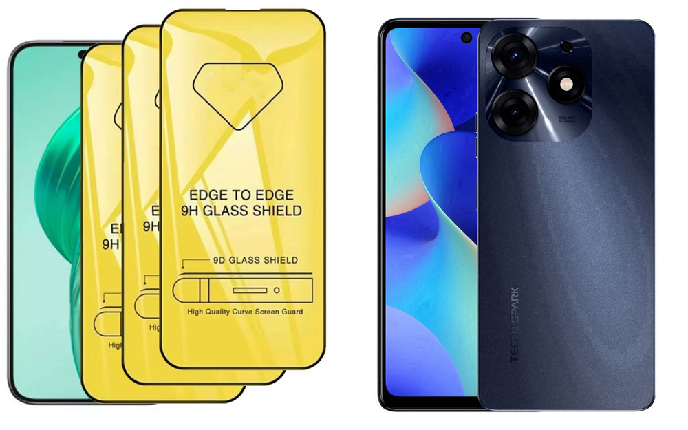 Захисне скло DefenzoGlass для Tecno Spark 10, Spark 10 5G – подвійна міцність Київ - фото 1