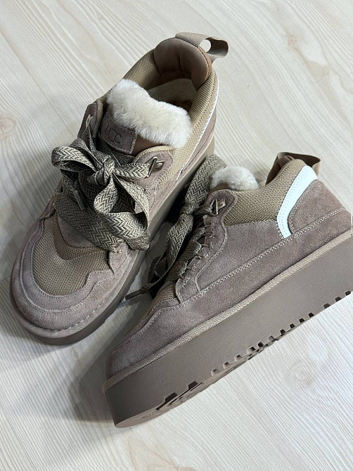 Ботинки женские Hengji 275-3 угги замшевые с мехом на платформе бежевые, 36, 23 см Киев - изображение 17