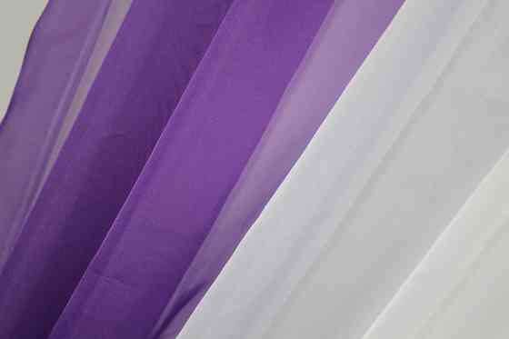 Кухонные шторы VR-Textil № 090к с ламбрекеном и подвязками фиолетовый с белым 280х170 см (50-760) Киев