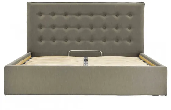 Ліжко Двоспальне Nicole Comfort 160 х 200 см Melva 20 З підйомним механізмом та нішою для білизни Сірий Київ