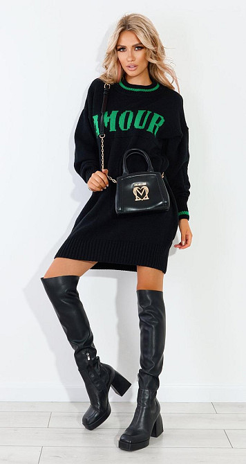 Свитер платье с надписью (42-46) Киев - изображение 4