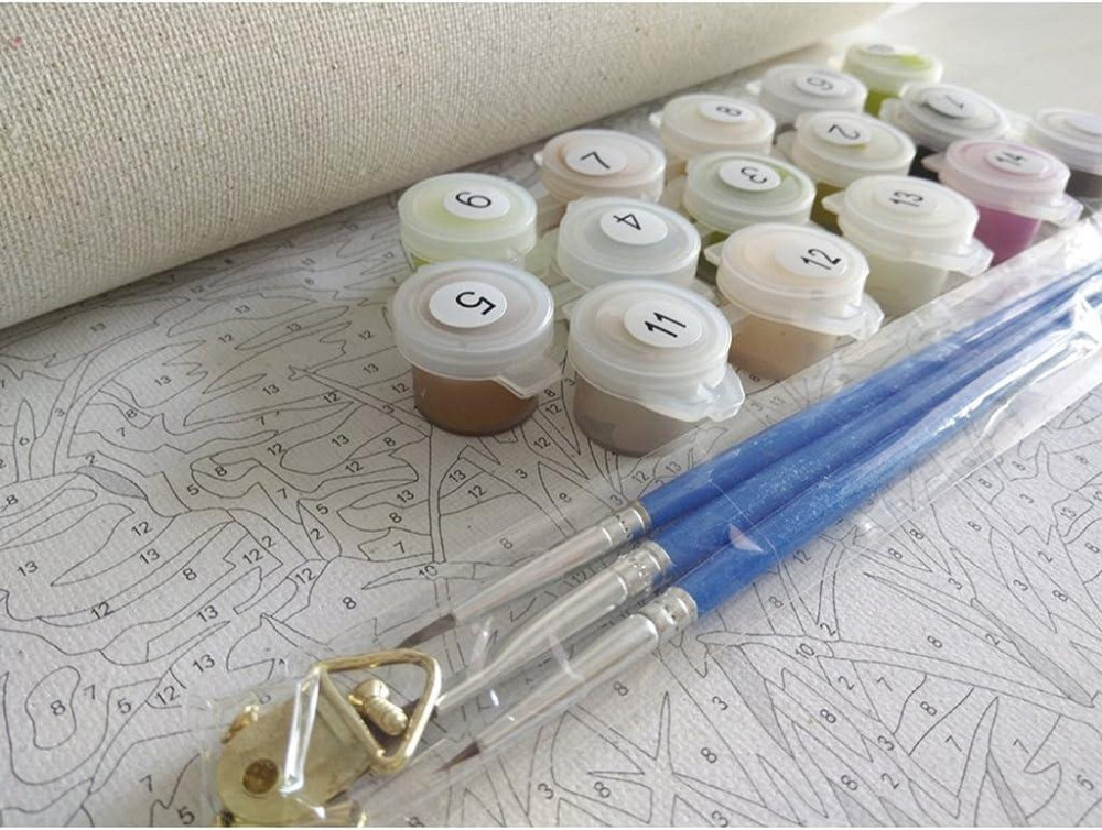 Картина за номерами Bougimal "Місяць над морем", набір для малювання акрилом, 40x50 см, без рамки Київ - фото 9