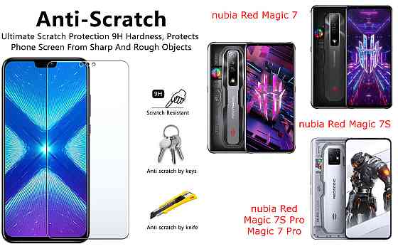 Защитное стекло NeoGlass для nubia Red Magic 7, Magic 7S, Magic 7S Pro, Magic 7 Pro – ультрапрозрачное и Киев