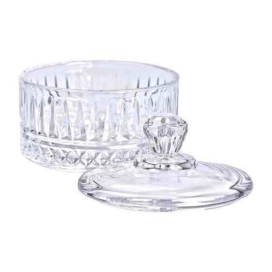 Цукерниця з кришкою скляна Ø 10 см кругла HP-YH-72 Київ