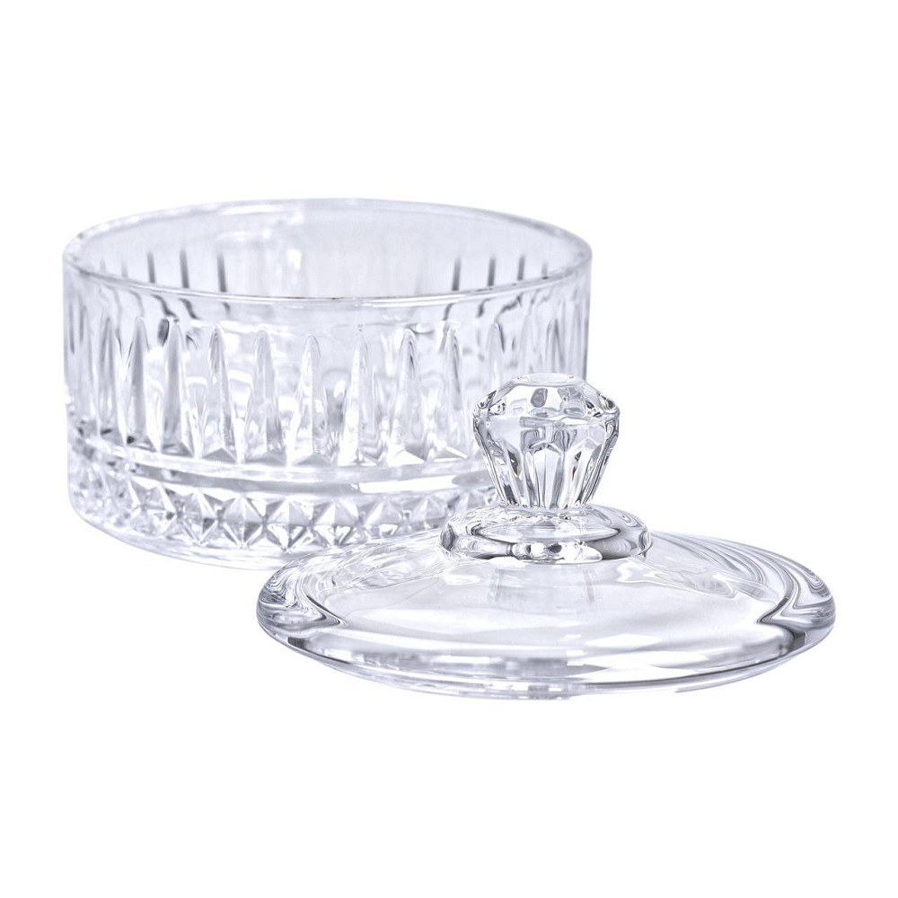 Цукерниця з кришкою скляна Ø 10 см кругла HP-YH-72 Київ - фото 3