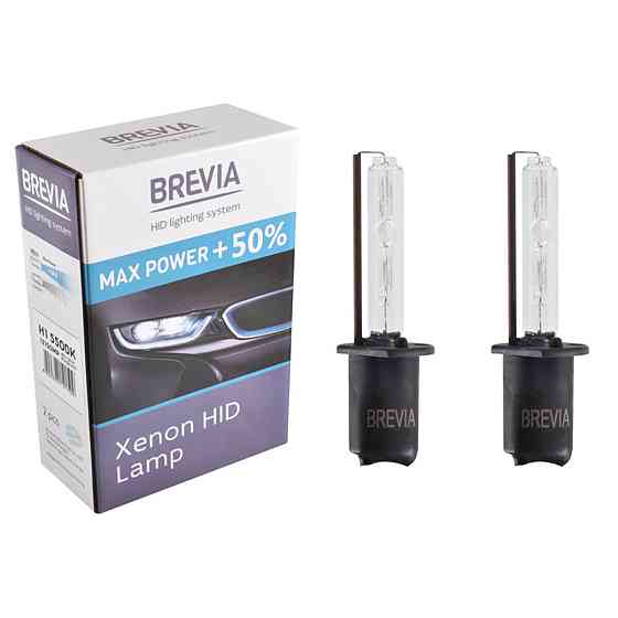 Ксенонова лампа Brevia H1 +50%, 5500K, 85V, 35W P14.5s KET, 2шт Київ