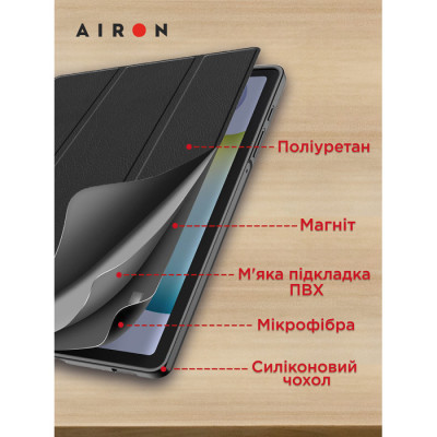 Чехол для планшета AirOn Premium Xiaomi Redmi Pad 10.6" 2022 + Film Black (4822352781087) Винница - изображение 4