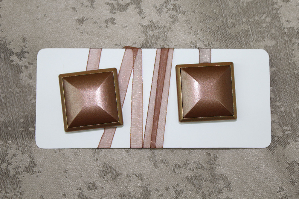 Магніти (2шт, пара) для штор, гардин "Квадрат" колір злотистий з коричневим 211м 81-122 Київ - фото 4