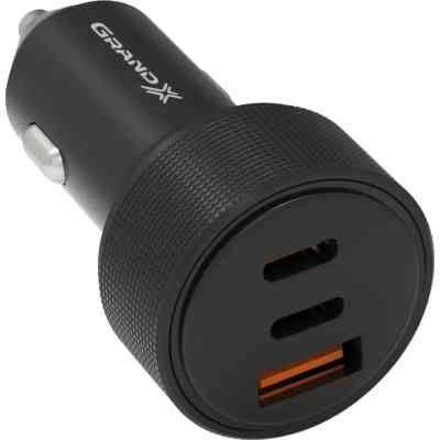 Зарядное устройство Grand-X CH-39B 50W 1xUSB + 2xUSB-C PD + QC3.0 AFC FCP SCP VOOC Black (CH-39B) Винница