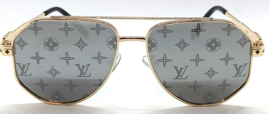 Брендові окуляри унісекс сірі дзеркальні з лого бренда на лінзах. Київ - фото 7