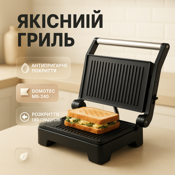 Гриль для шашлыка универсальные Domotec Электрогриль прижимной для мяса овощей ZK-13 Львов