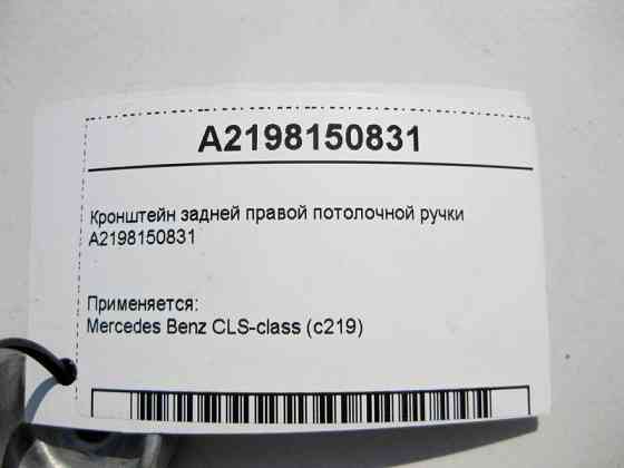 Mercedes-Benz  A2198150831 Кронштейн задньої правої стельової ручки CLS C219 Одеса