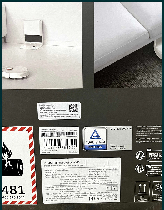 Робот Пылесос с влажным прибиранням: Xiaomi Robot Vacuum X10. Новый ! Киев - изображение 2