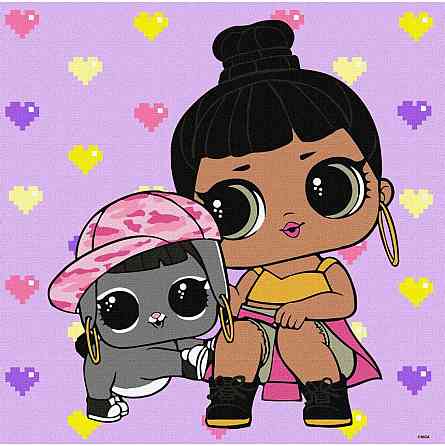 Картина за номерами "L.O.L. Surprise! TroopSurprise Honey Bun With Bunny Hun" KHO6292, 40х40 см Вінниця