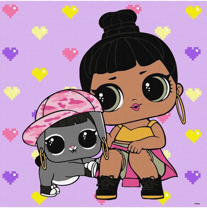 Картина за номерами "L.O.L. Surprise! TroopSurprise Honey Bun With Bunny Hun" KHO6292, 40х40 см Вінниця - фото 1