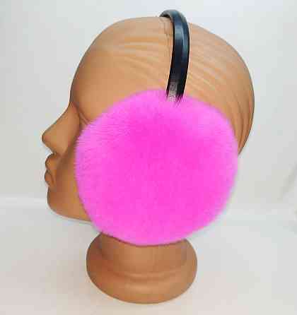 Хутряні навушники жіночі з Rex Фуксія Харків