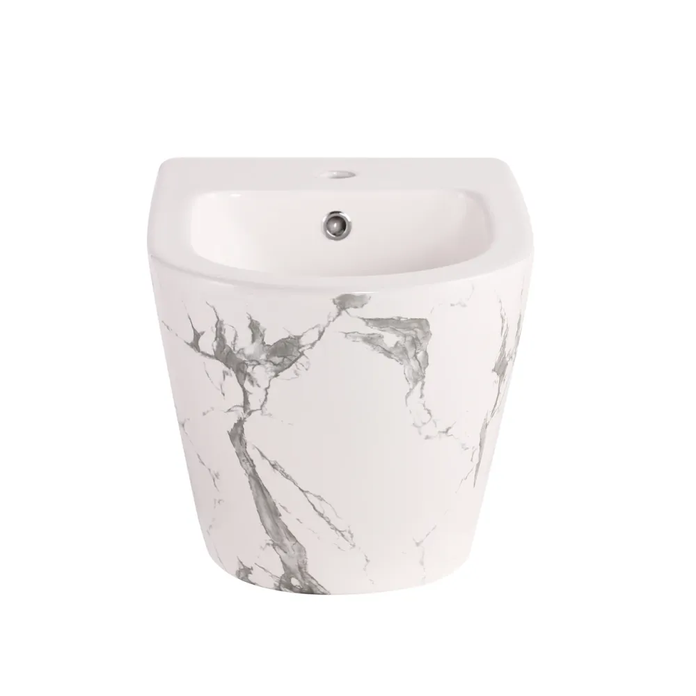 Біде підвісне Qtap Robin 515x370x350 мм, Marble QT13551381GMR Київ - фото 3