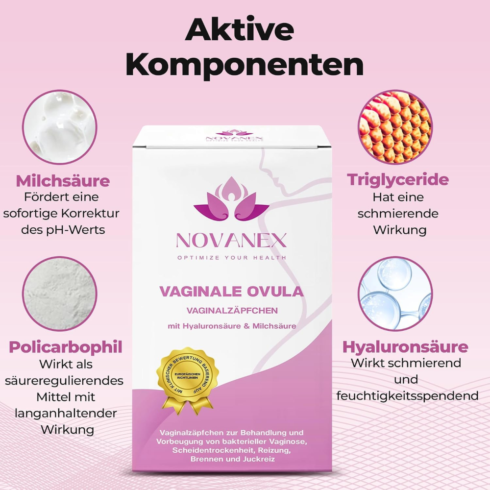 Вагинальные суппозитории NOVANEX Flora Intima с молочной и гиалуроновой кислотами, без гормонов, 9 шт Киев - изображение 4