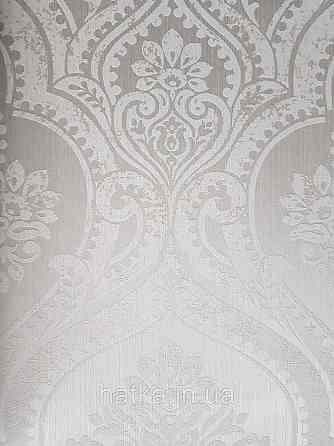 Шпалери текстильні еко 0.53х10.05 Rasch Textil Valentina класика вензелі дамаски бежево кремові на бежевому Київ