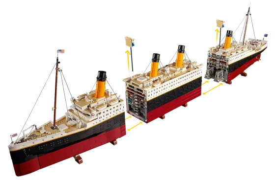 Блочный конструктор Титаник 1.15 метра, 9090PCS Коломыя