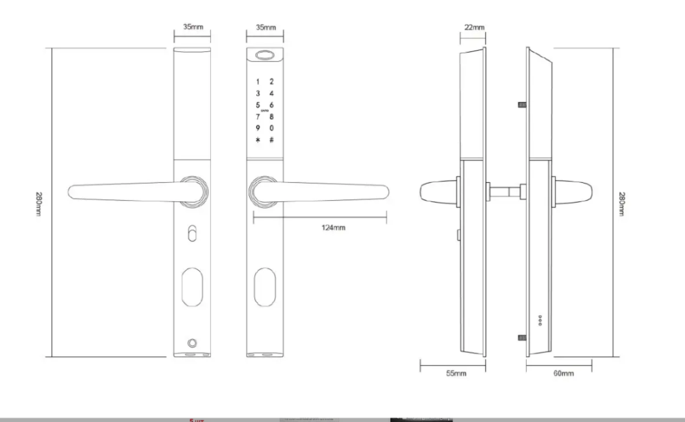 Умный дверной биометрический замок SEVEN LOCK SL-7763BF white Киев - изображение 7