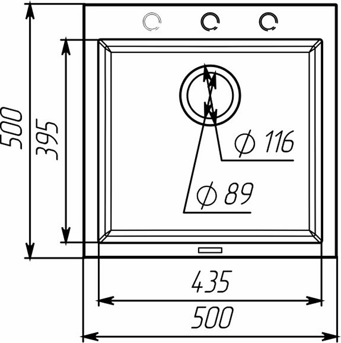 VALESO Гранітна мийка VALESO GALAX 5050 матова Мікс Київ - фото 7