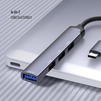 Концентратор ColorWay USB-C 4-в-1 USB2.0х3/USB3.0 (CW-HUB04) Вінниця - фото 6