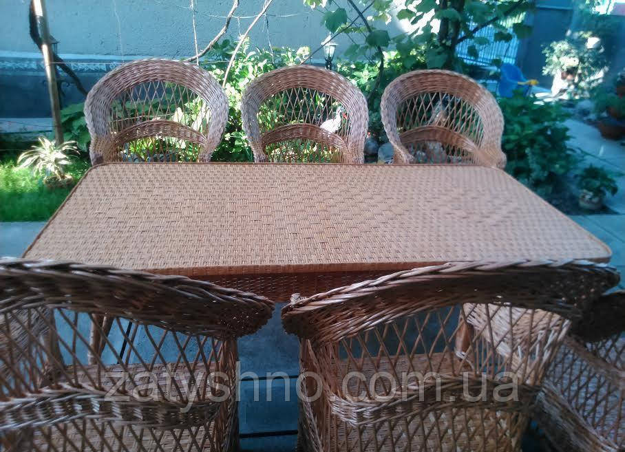 Набор плетеной мебели из лозы с большим столом Киев - изображение 6