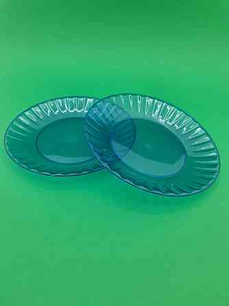 Тарілка 205 мм склоподібна, блакитна, 10 шт/уп Харків