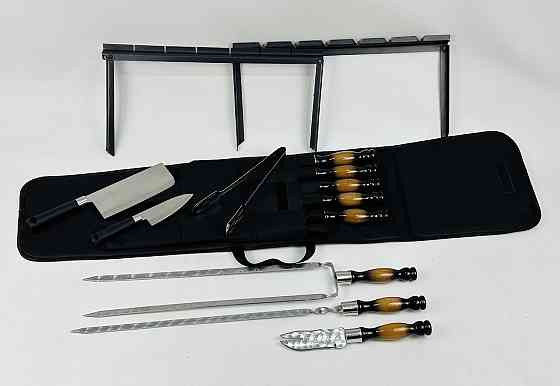 Набор шампуров в мягком чехле из прочного материала ПРИМЕР HAPPY DAYS для шашлыка Подарочный набор шампуров Тернополь