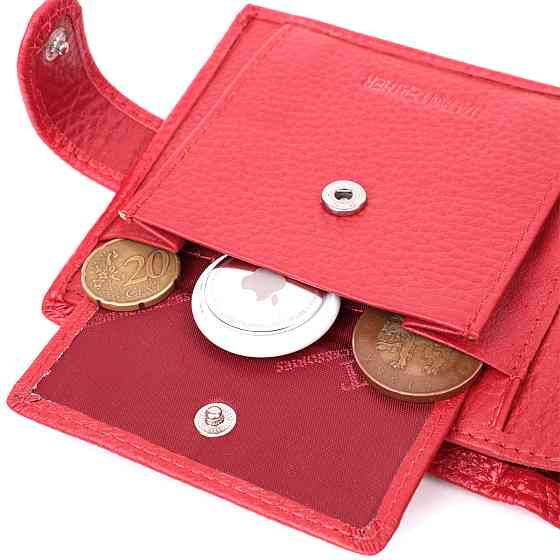 Женский трендовый бумажник из натуральной кожи ST Leather 22555 Красный Киев