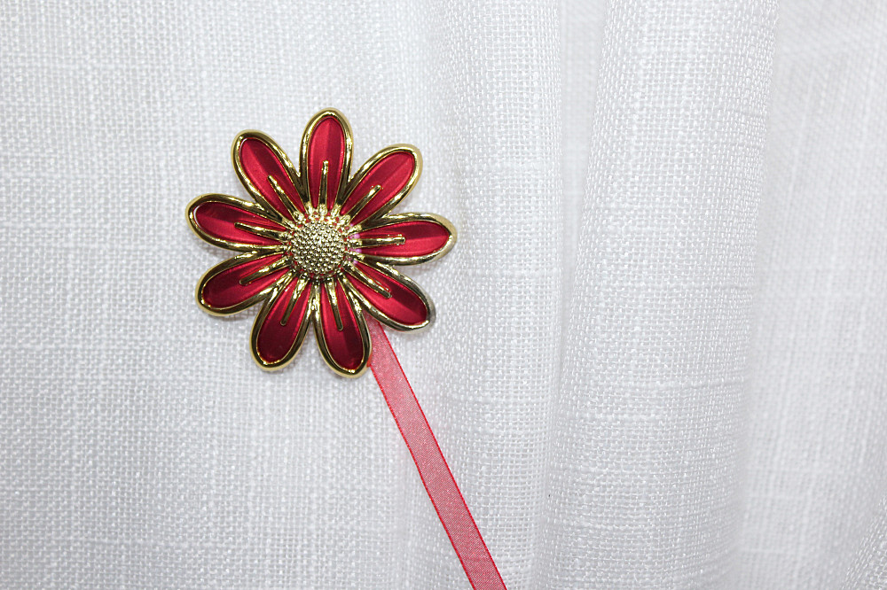 Магніти для штор і гардин (158м) Грейс набір 2 шт Червоний з золотистим (81-069) Київ - фото 3