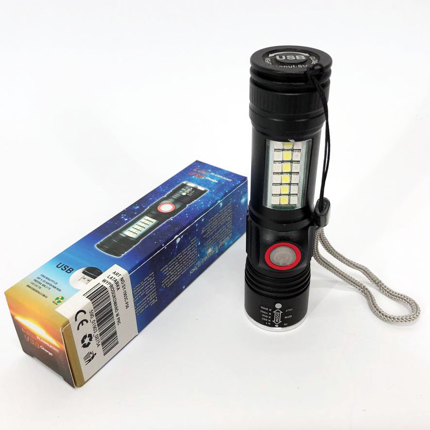 Дуже яскравий ліхтар SY-1903C-P50+SMD+RGB, Потужний тактичний ліхтар світлодіодний QB-48 Львів - фото 11