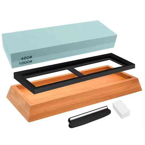 Набір для заточування ножів з бамбуковою підставкою, професійний Вінниця